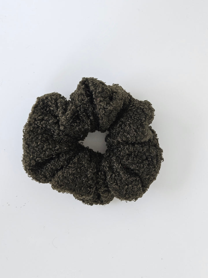 Richa Teddy Textured Soft Scrunchie Military Green