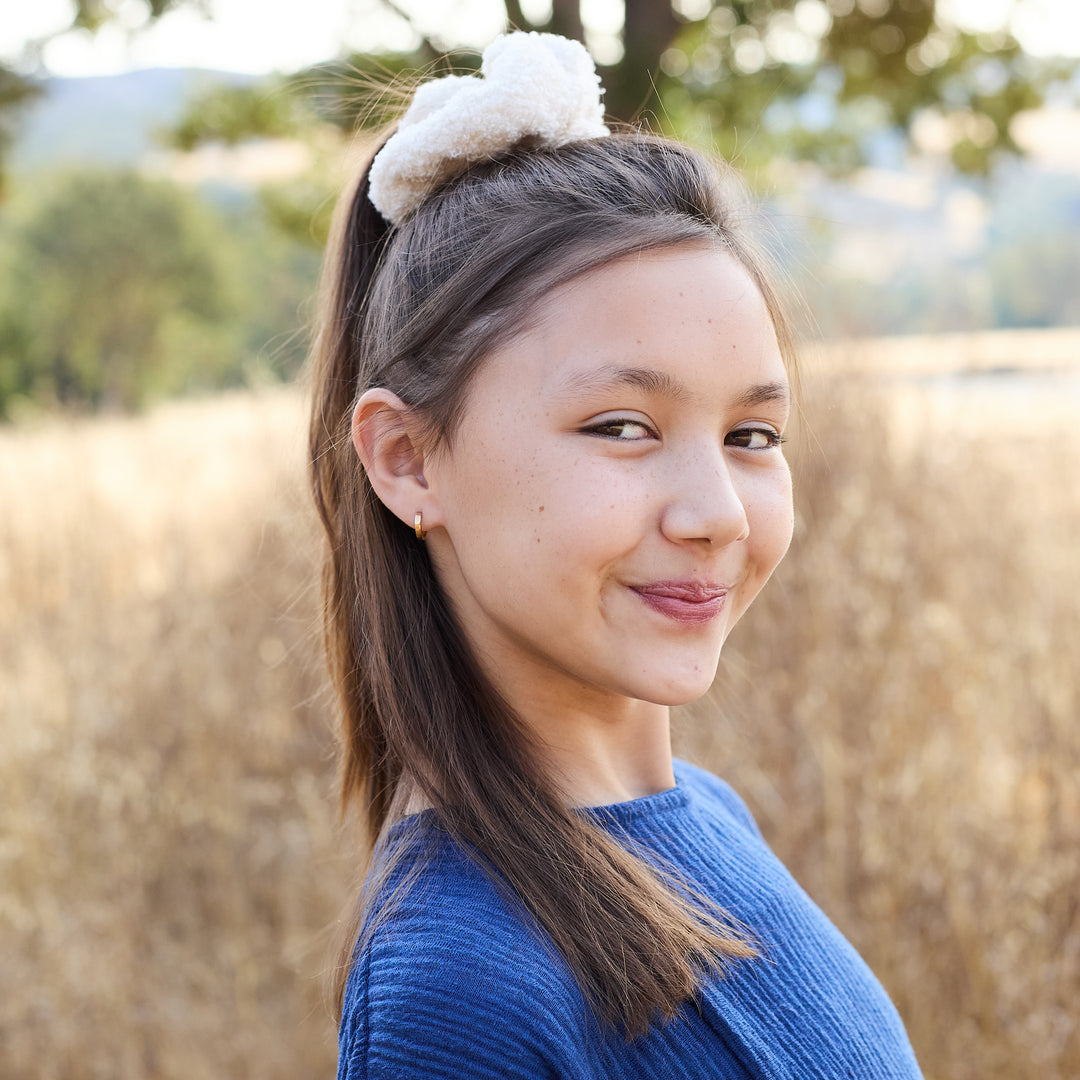 Richa Teddy Textured Soft Scrunchie Military Green