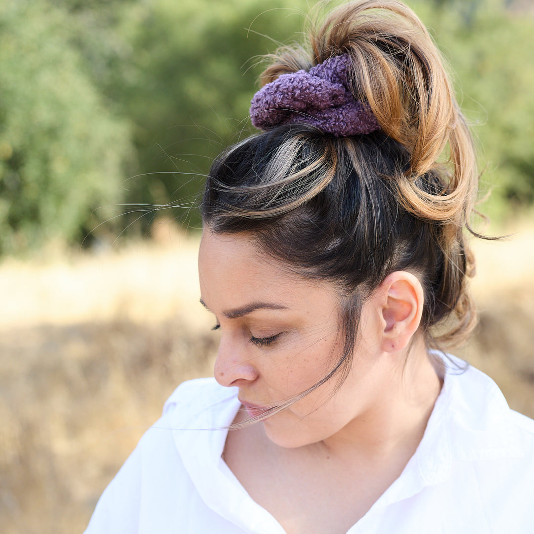 Richa Teddy Textured Soft Scrunchie Military Green