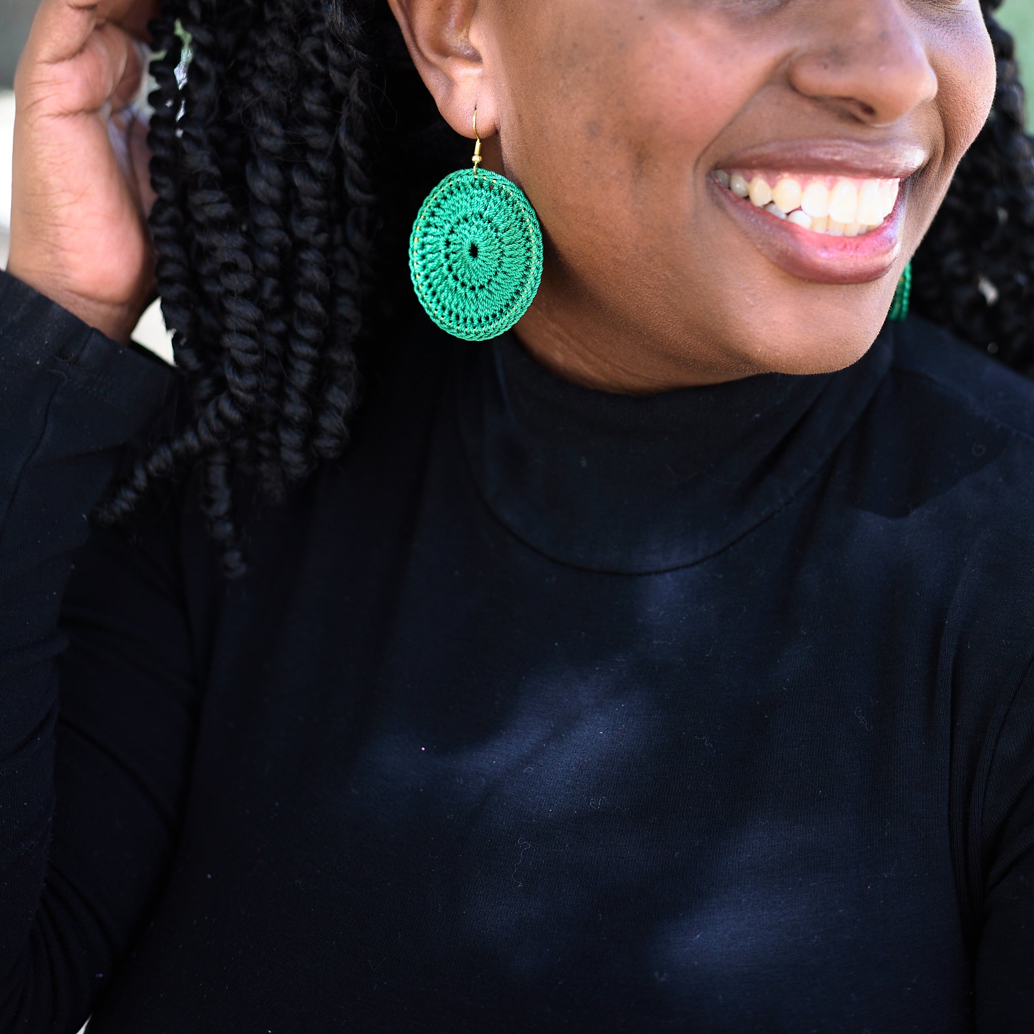 Rebecca Hoop Earrings Red