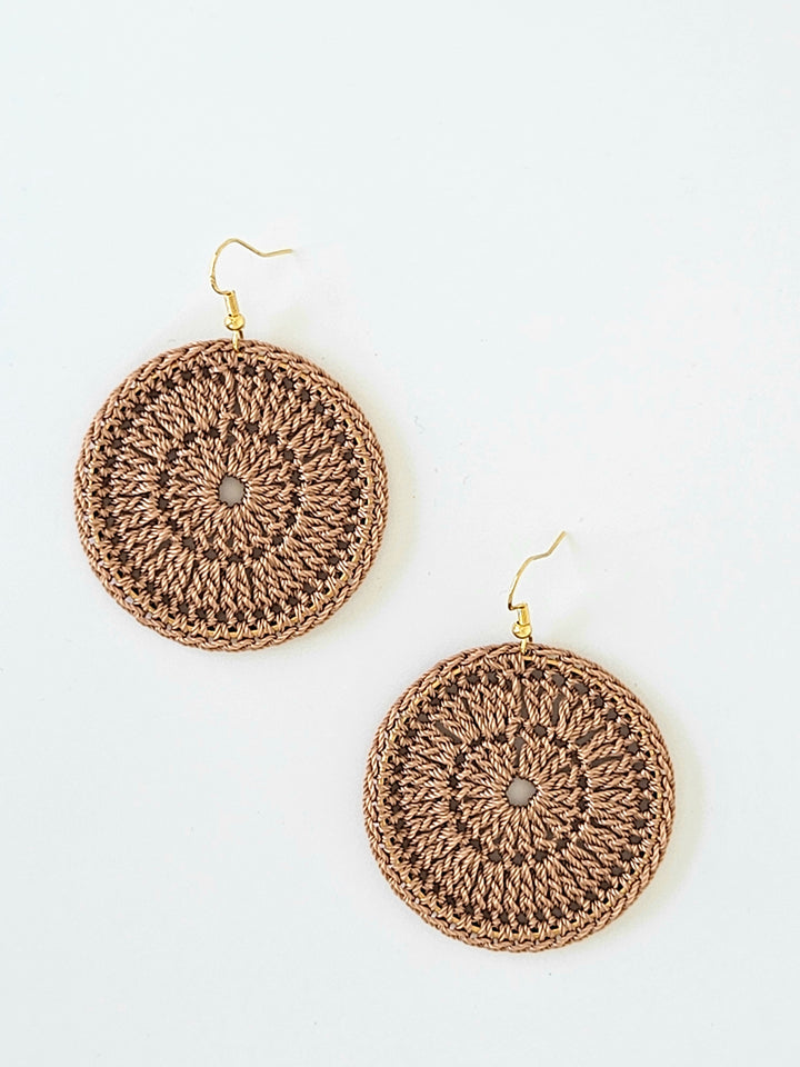 Rebecca Hoop Earrings Taupe