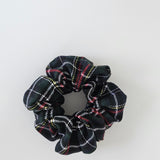 Plaid Scrunchie Holiday Inspired Dark Green