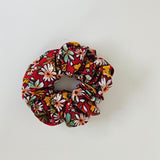 Print Scrunchie Teal and Red