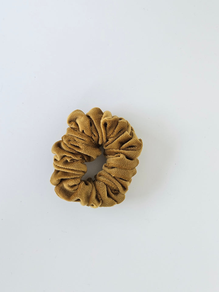 Velvet Mustard Scrunchie