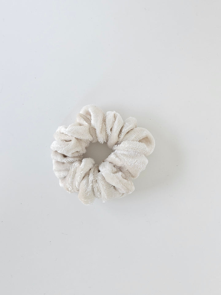 Velvet Velour Cream Scrunchie