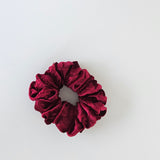 Velvet Velour Red Scrunchie