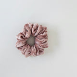 Velvet Velour Pink Scrunchie