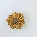 Velvet Velour Mustard Scrunchie