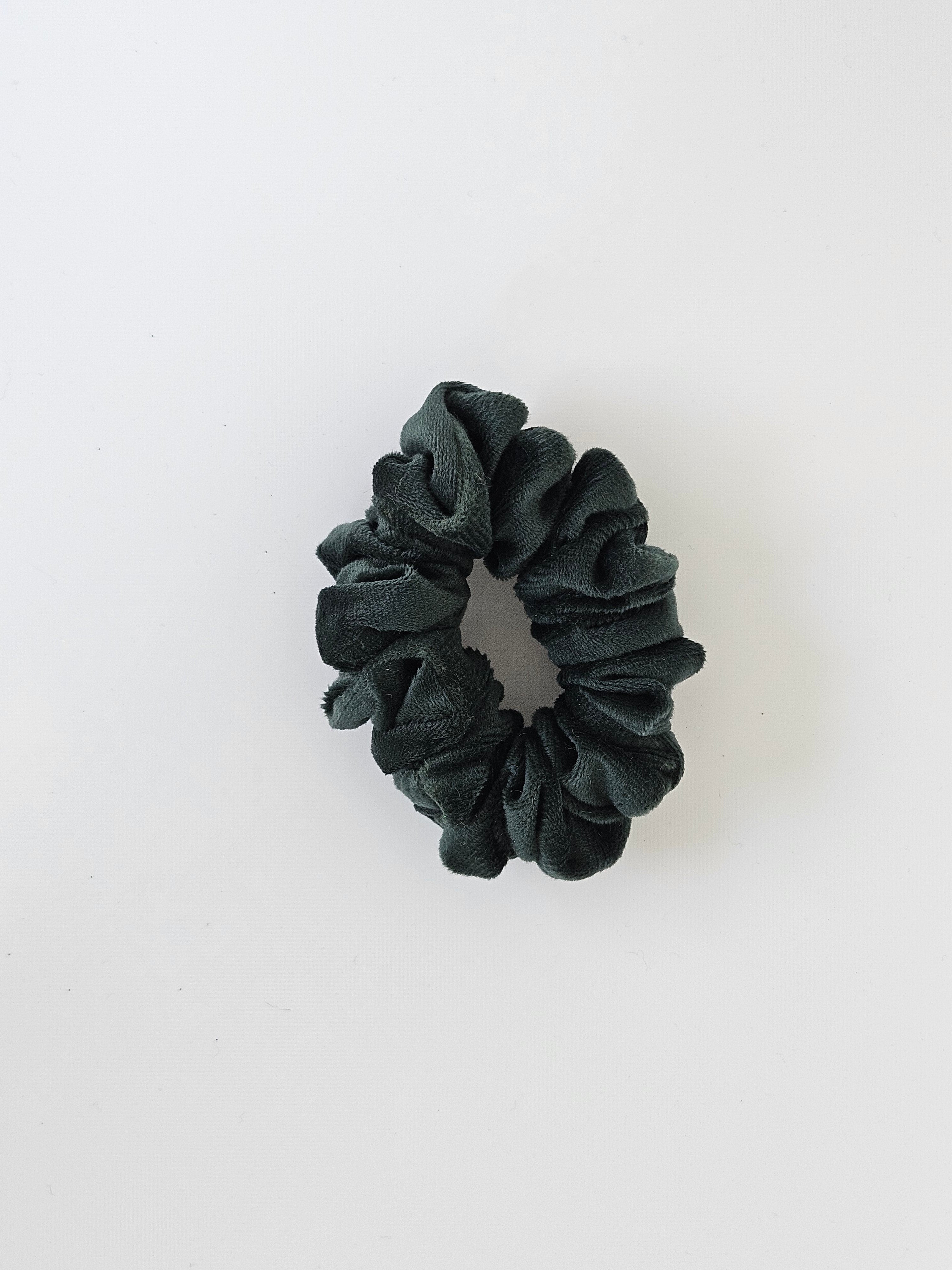 Velvet Green Scrunchie