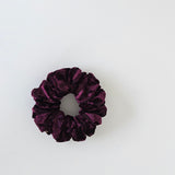 Velvet Ribbed Purple Scrunchie