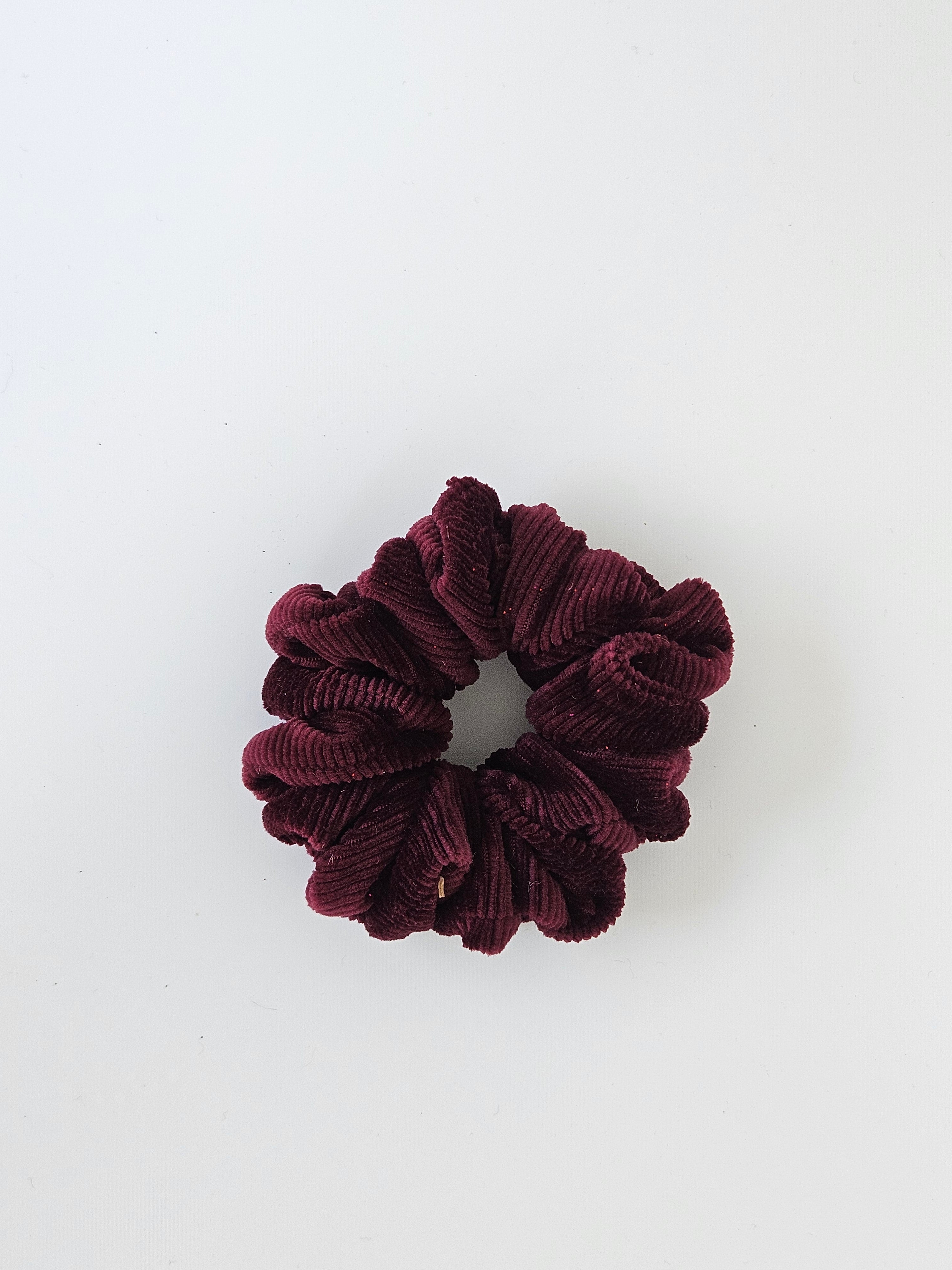 Corduroy Maroon Scrunchie