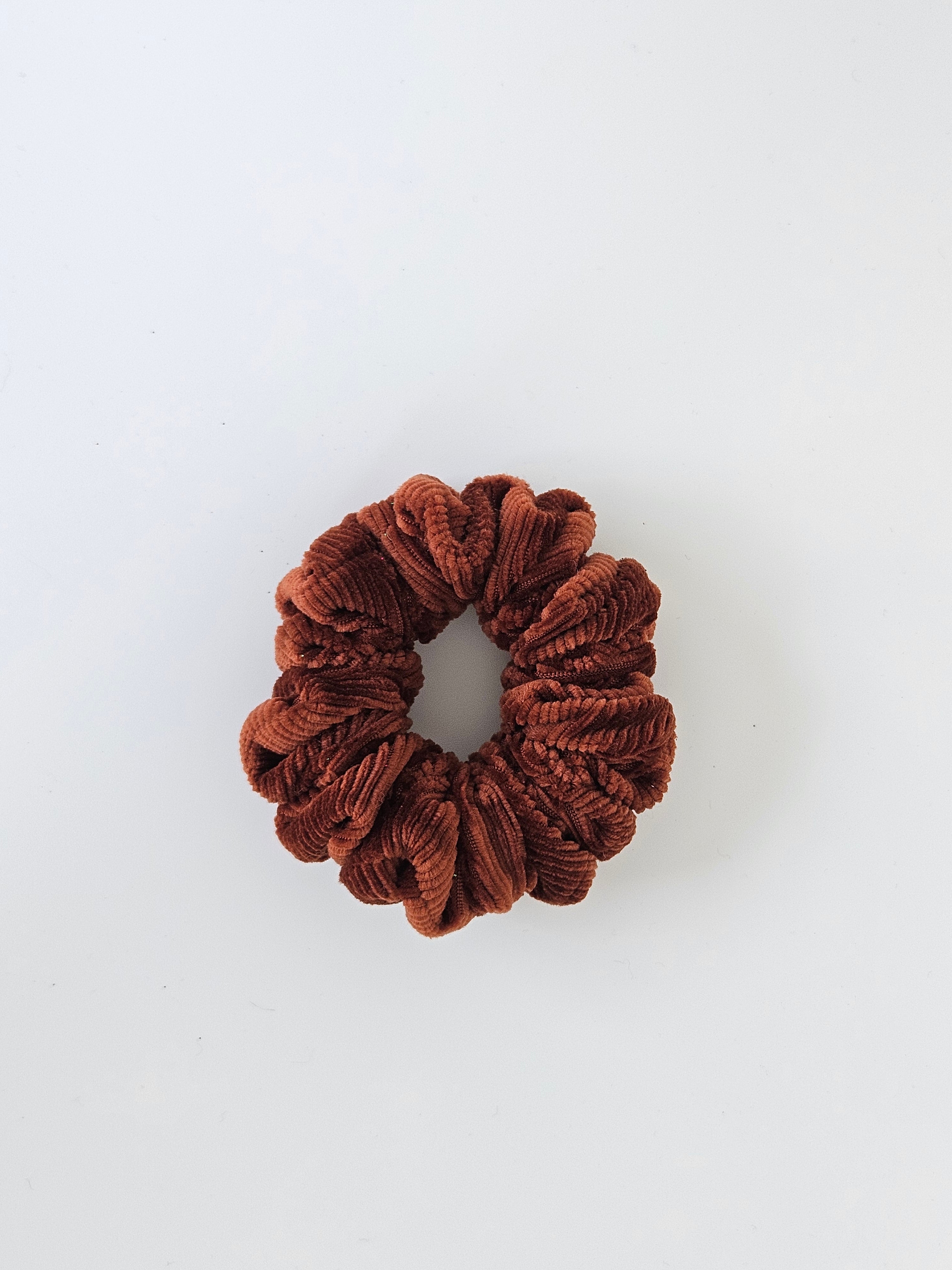 Corduroy Maroon Scrunchie