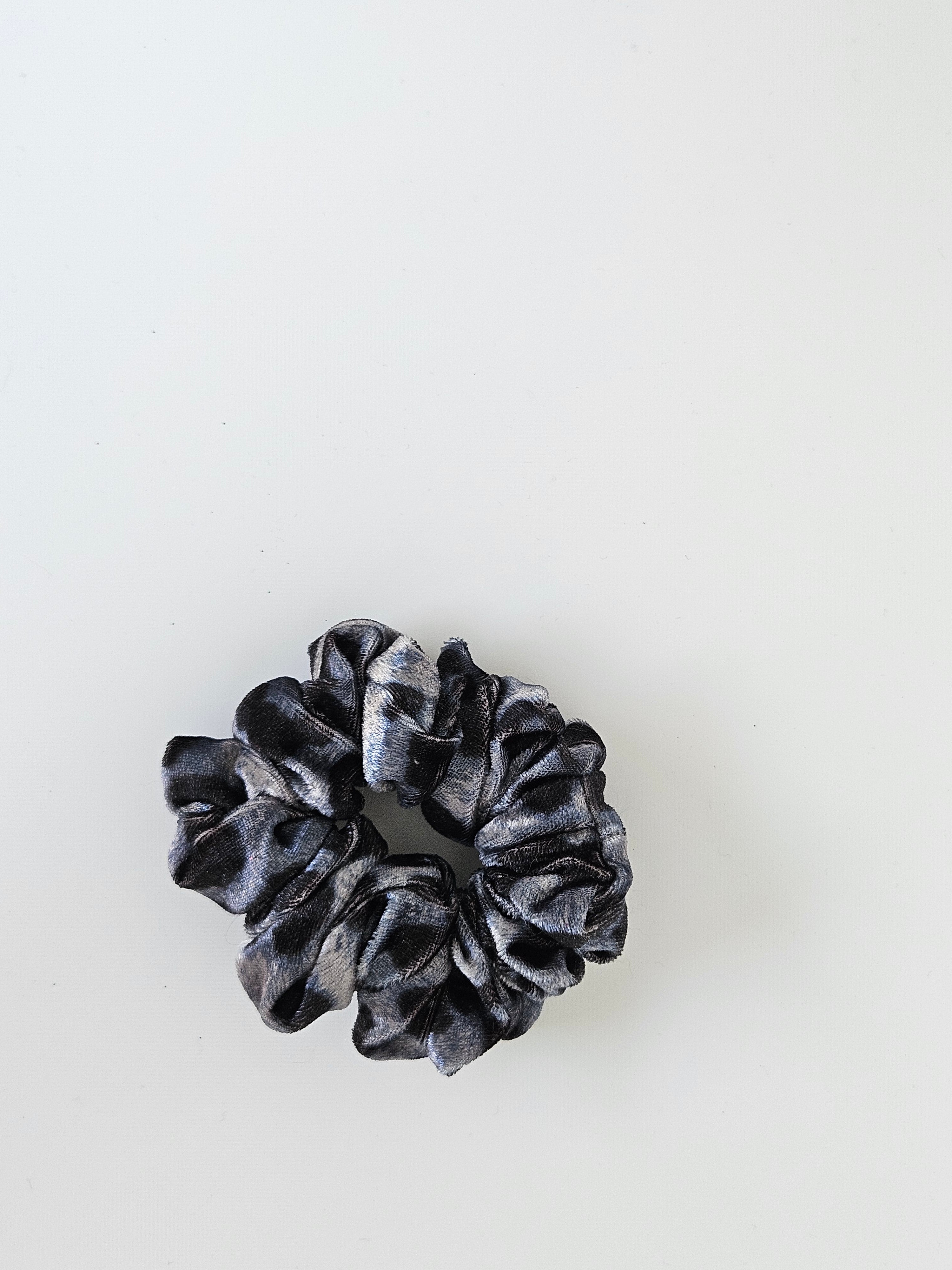 Velvet Charcoal Scrunchie