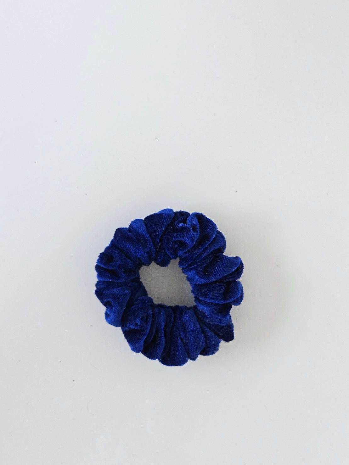 Velvet Velour Blue Scrunchie