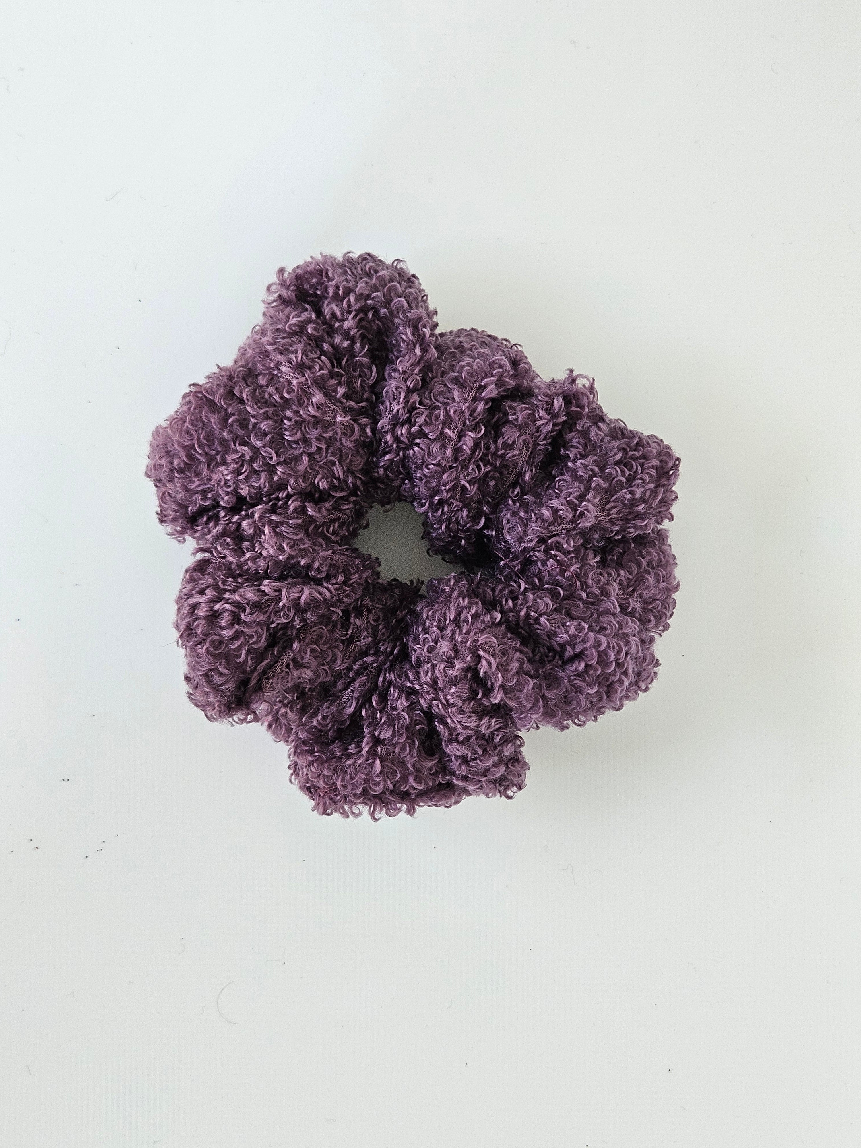 Richa Teddy Textured Soft Scrunchie Red