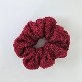 Richa Teddy Textured Soft Scrunchie Red