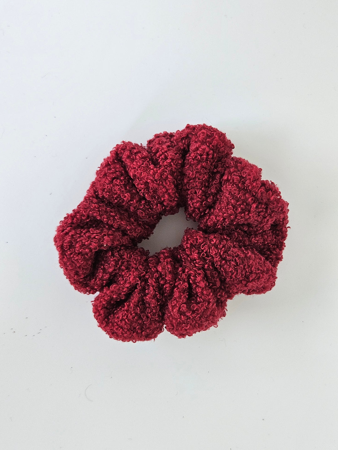 Richa Teddy Textured Soft Scrunchie Red