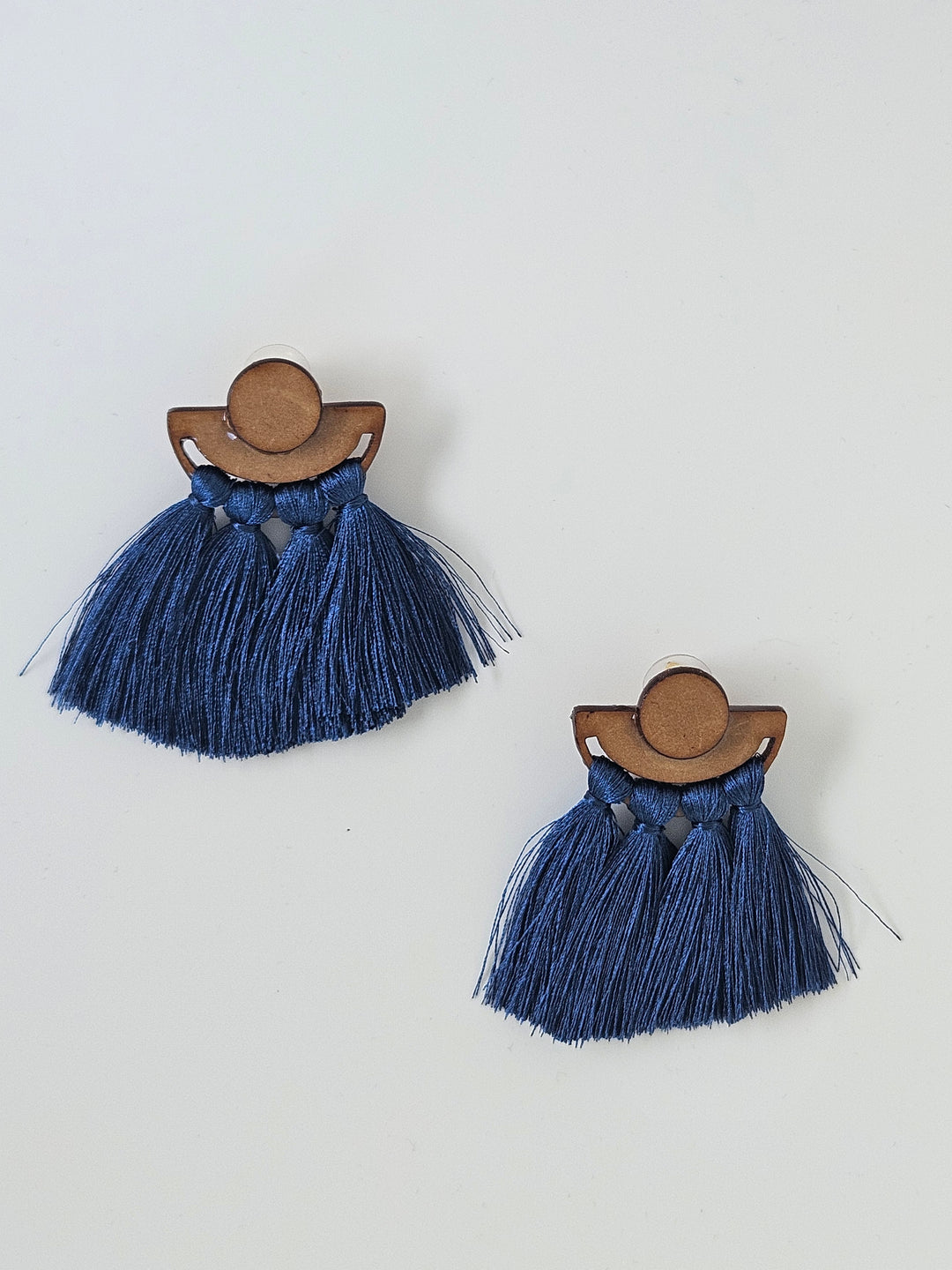 Becka Earrings Navy Blue