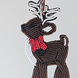 Beaded Raindeer Ornament