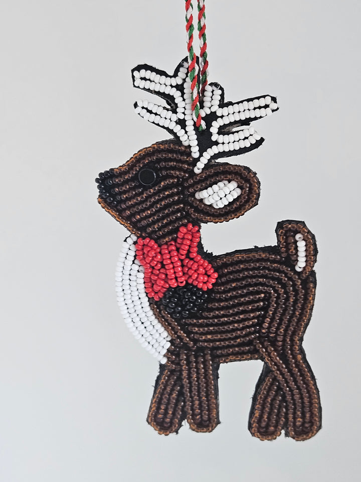 Beaded Raindeer Ornament