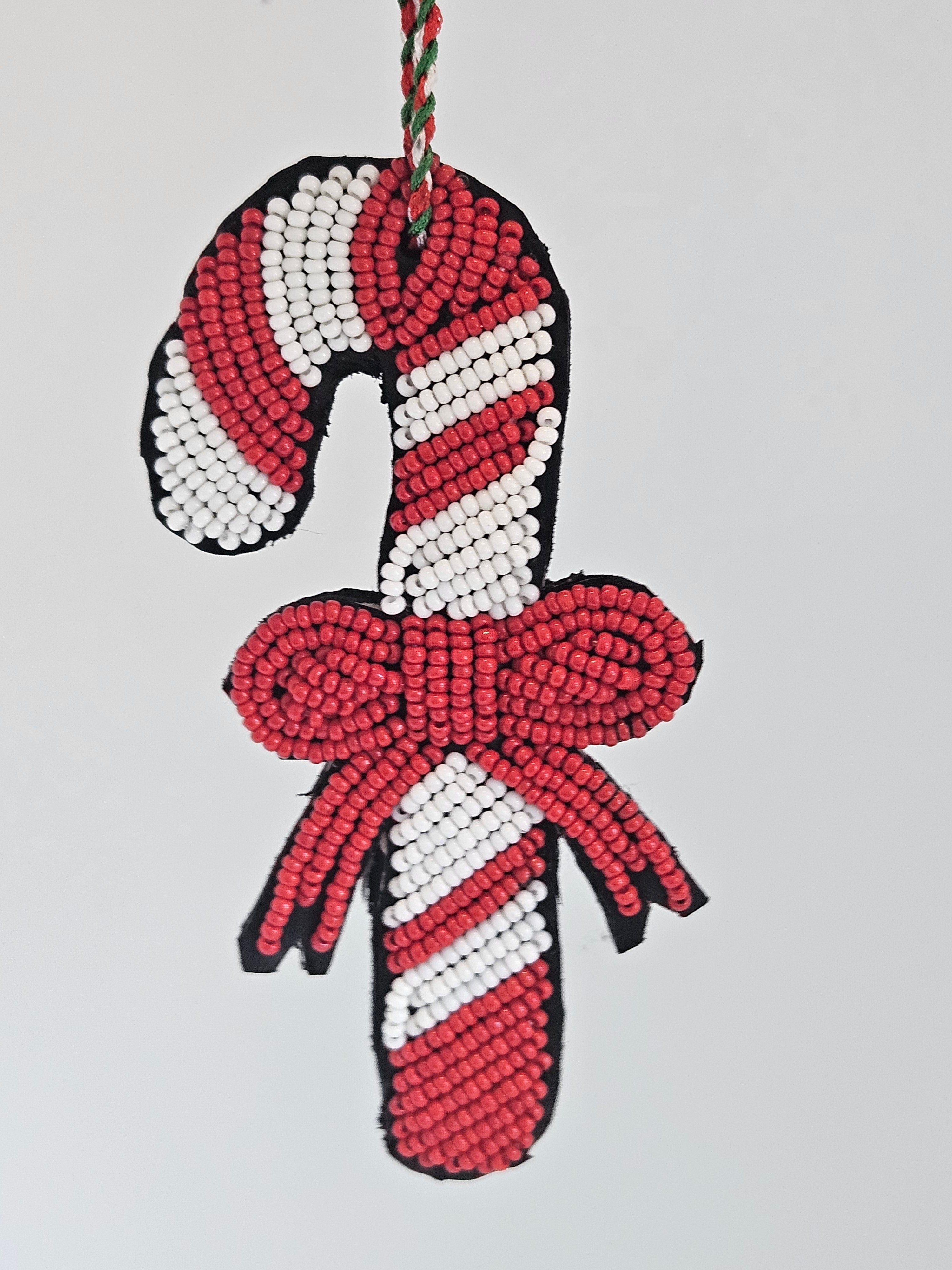 Beaded Candycane Ornament