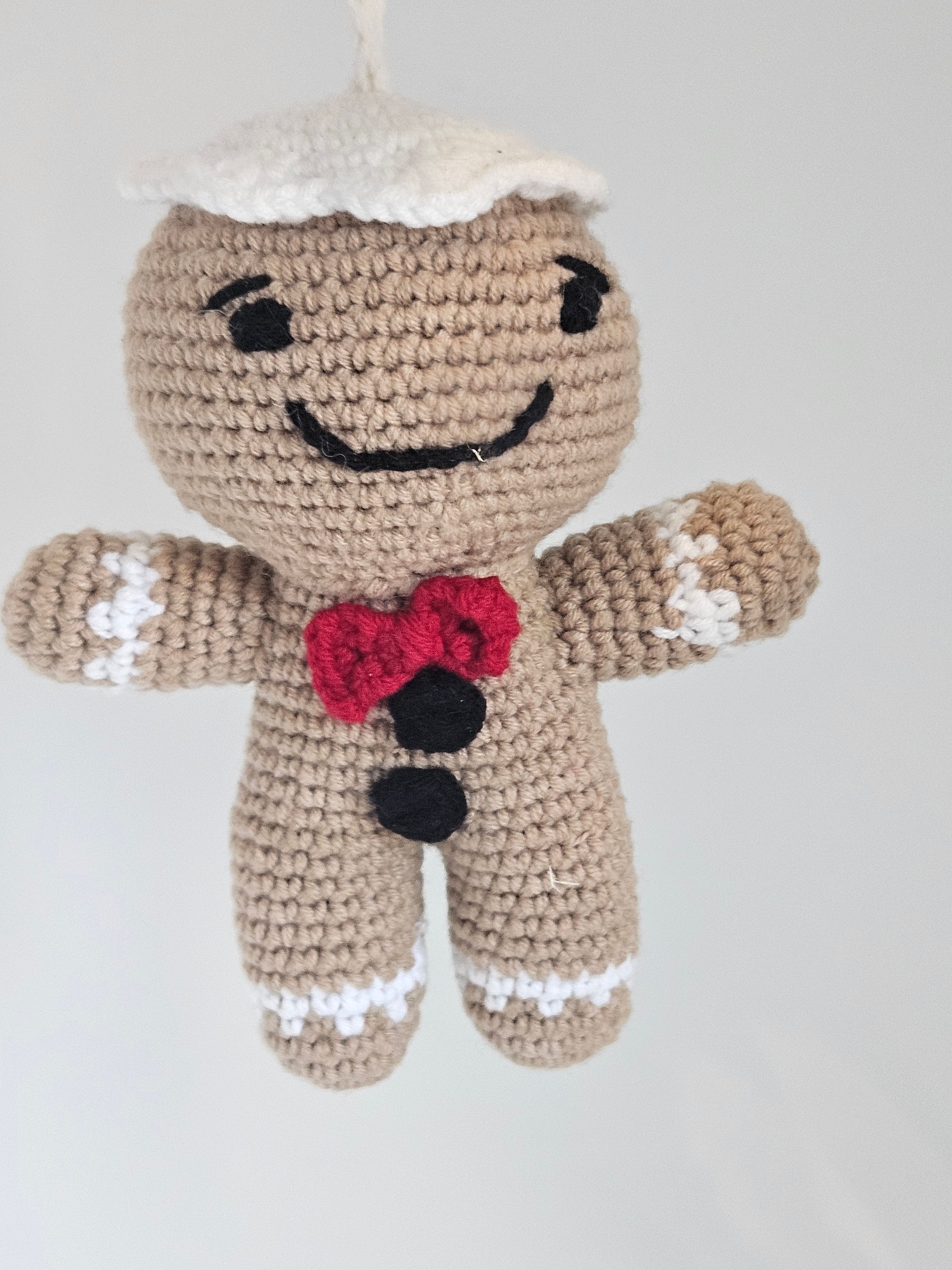 Crochet Gingerbread Man Icing Ornament