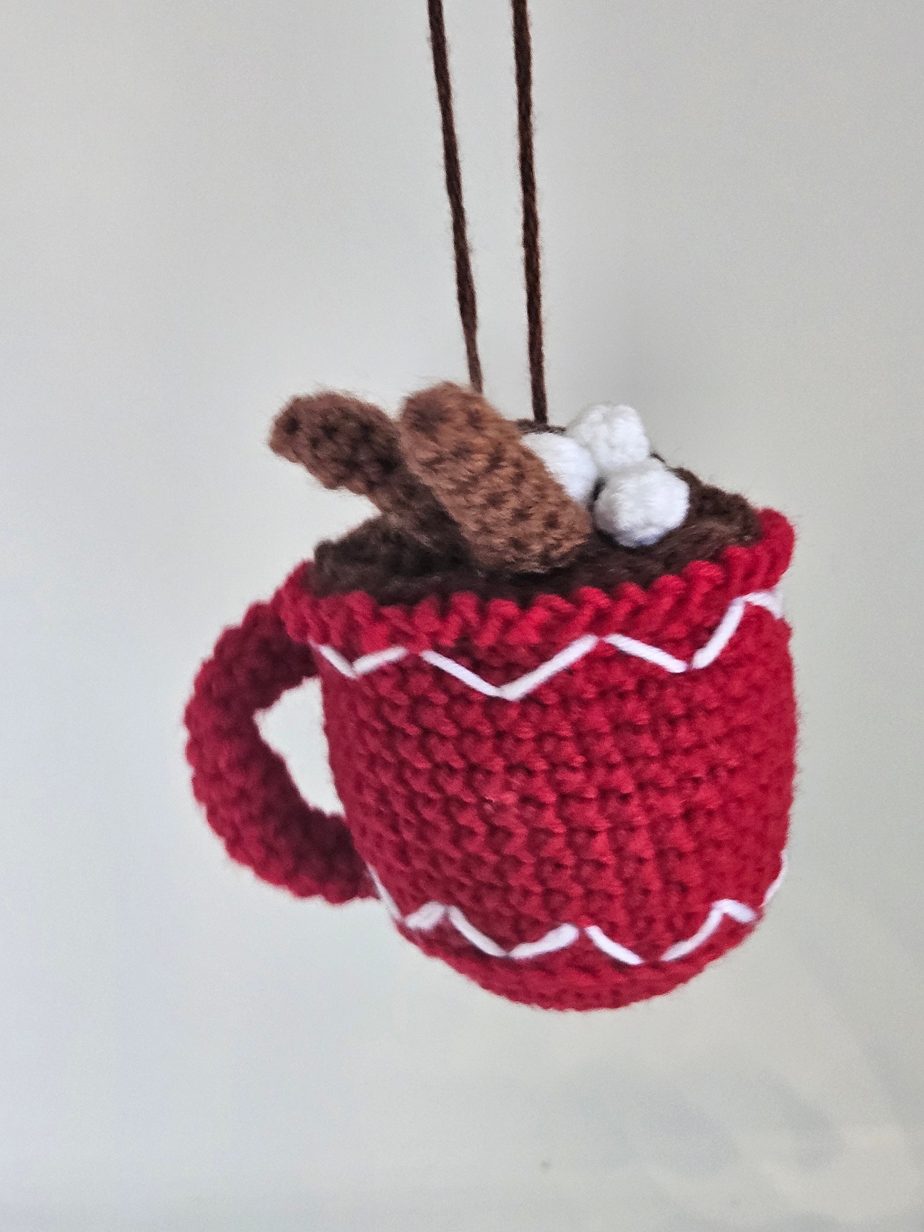 Crochet Hot Cocoa Ornament