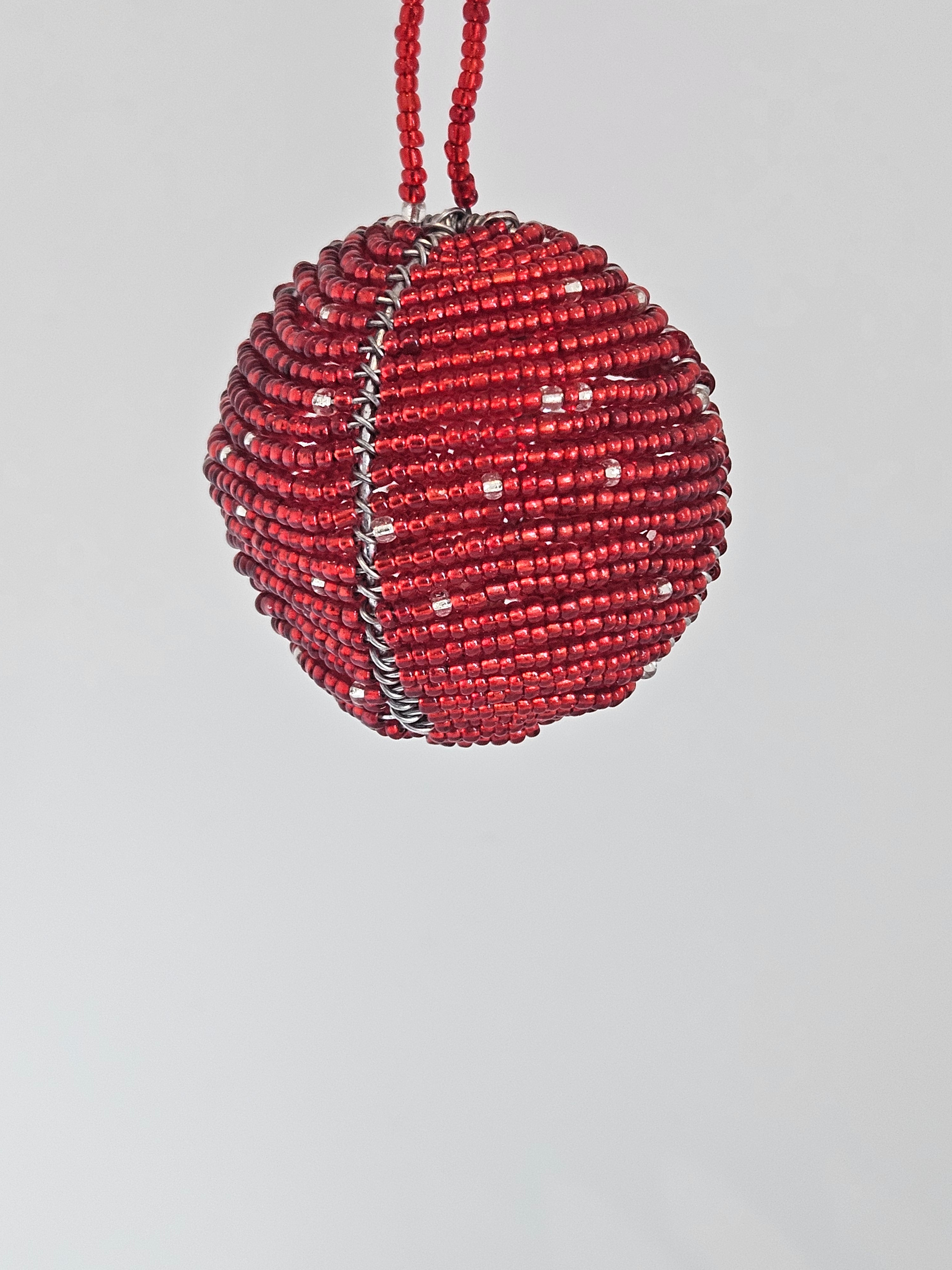 Beaded Red Ornament