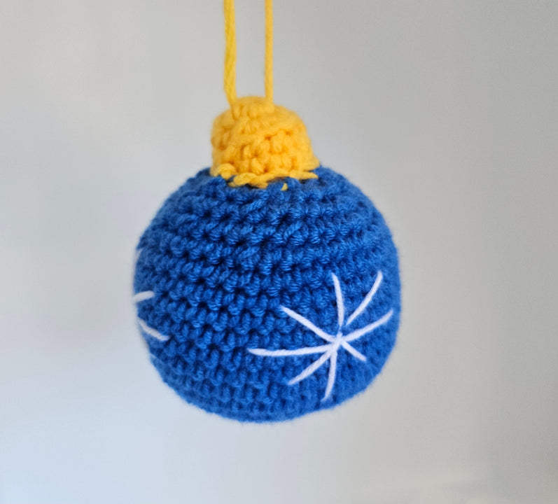 Crochet Blue Ornament