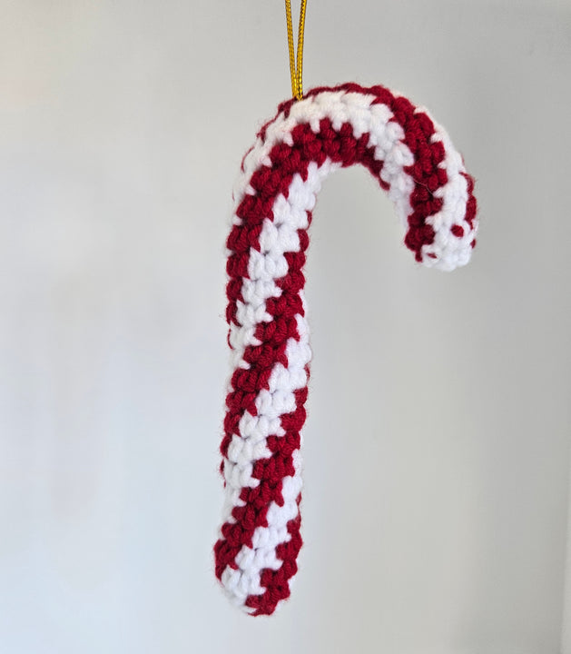 Crochet Candy Cane Ornament