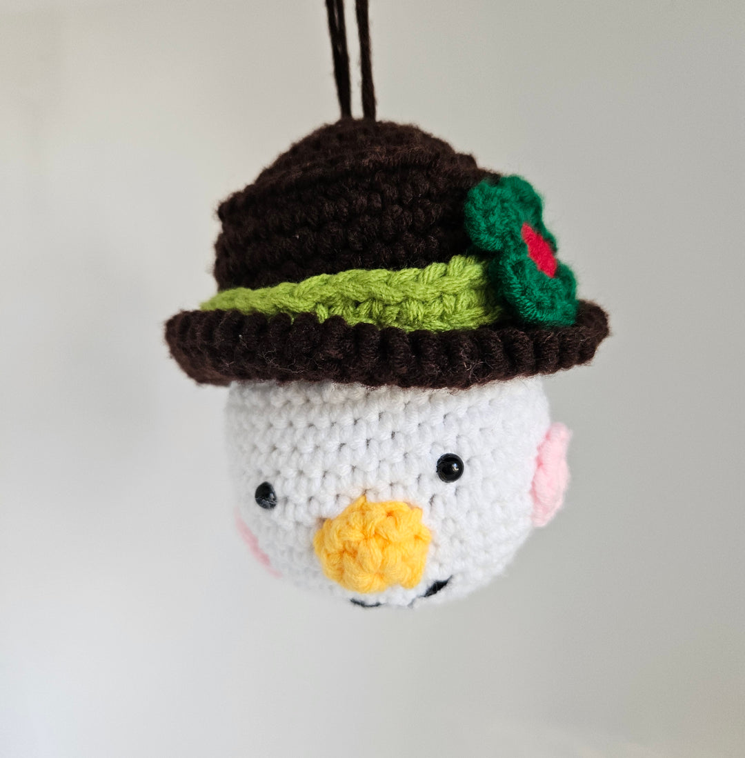 Crochet Snowman Ornament