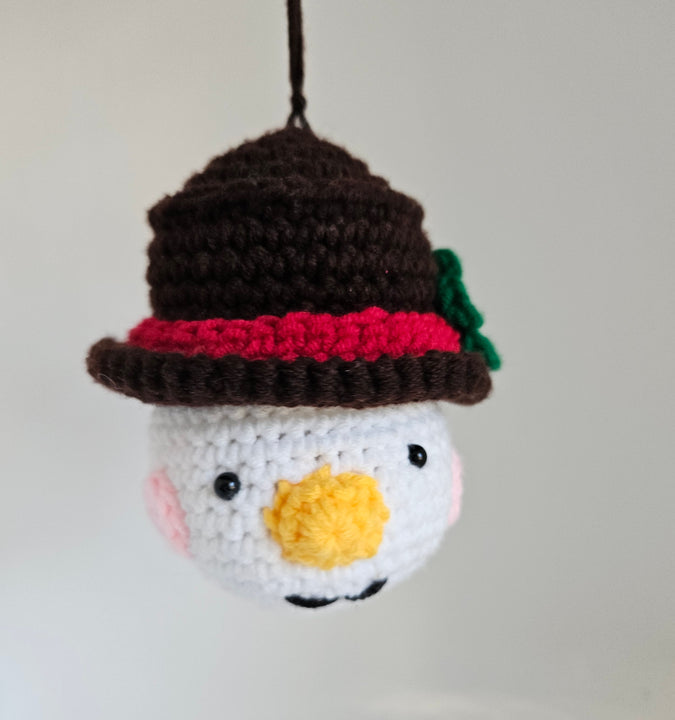 Crochet Snowman Ornament