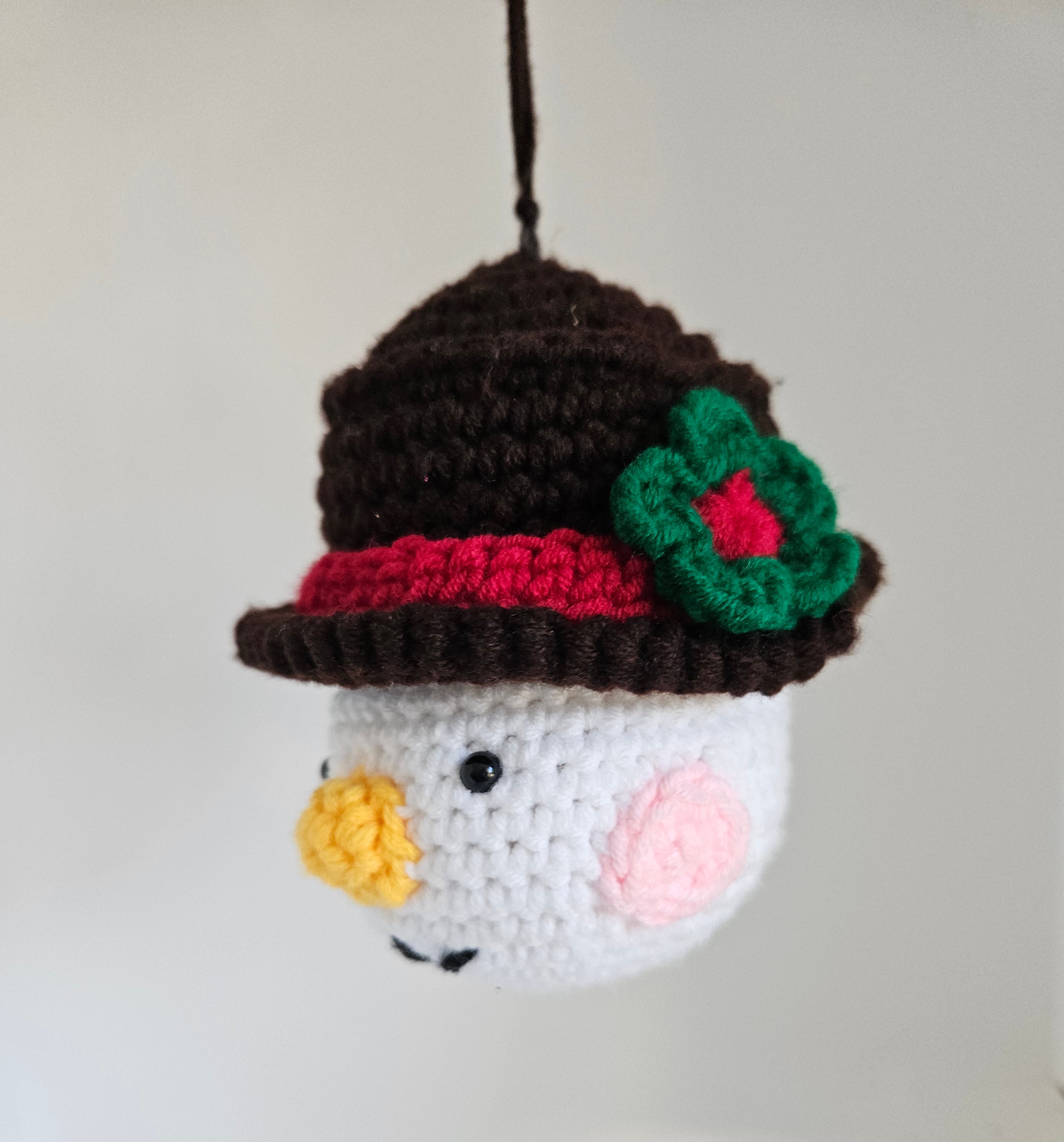 Crochet Snowman Ornament