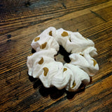 Linen Heart Scrunchie