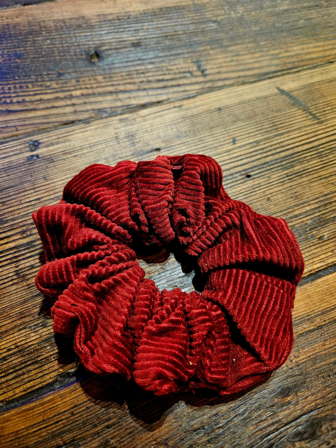 Corduroy Scrunchie Pink