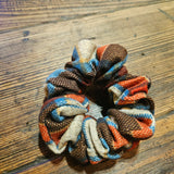 Plaid Red & Brown Scrunchie
