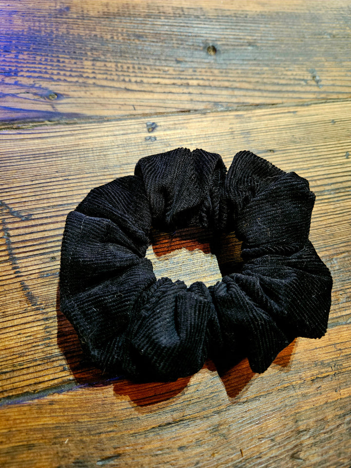 Corduroy Scrunchie Black