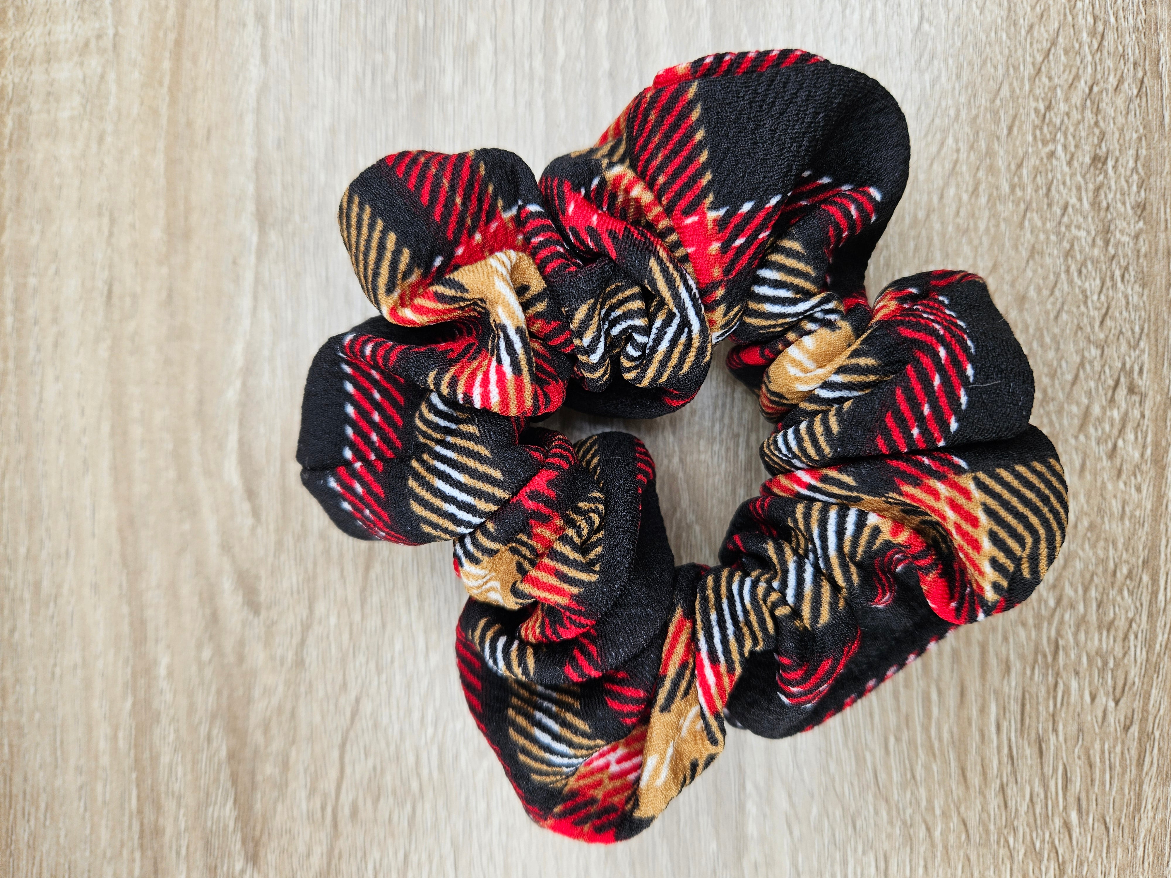 Plaid Festive Red Scrunchie