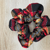 Plaid Festive Red Scrunchie