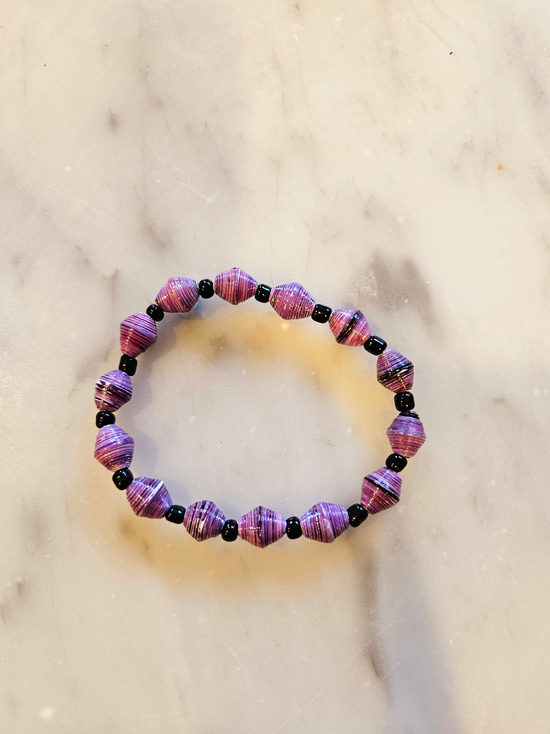 Nicole Upcycled Paper Bead Bracelet