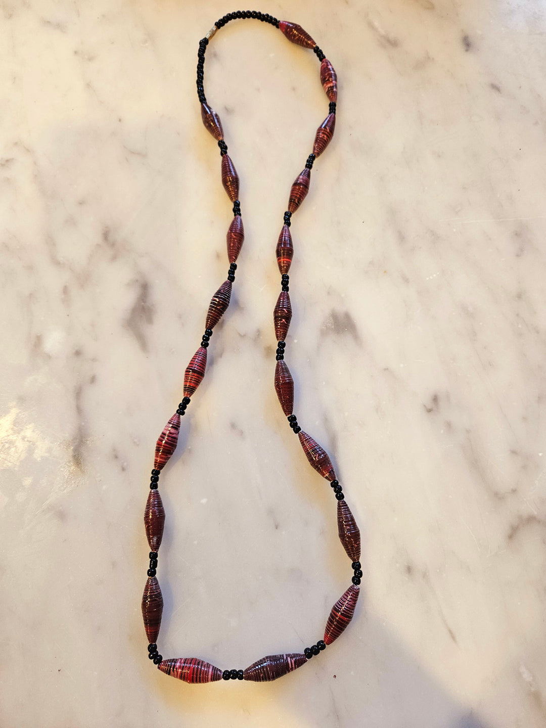 Nicole Upcycled Paper Bead Necklace