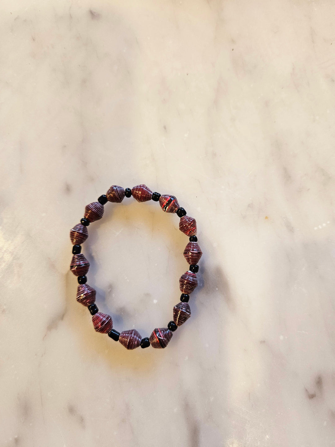 Nicole Upcycled Paper Bead Bracelet