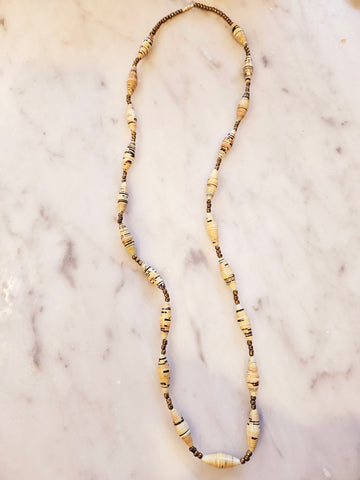 Nicole Upcycled Paper Bead Necklace