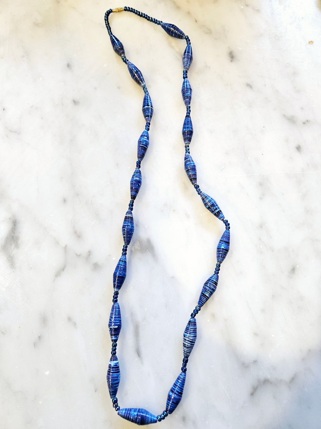 Nicole Upcycled Paper Bead Necklace