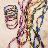 Nicole Upcycled Paper Bead Bracelet