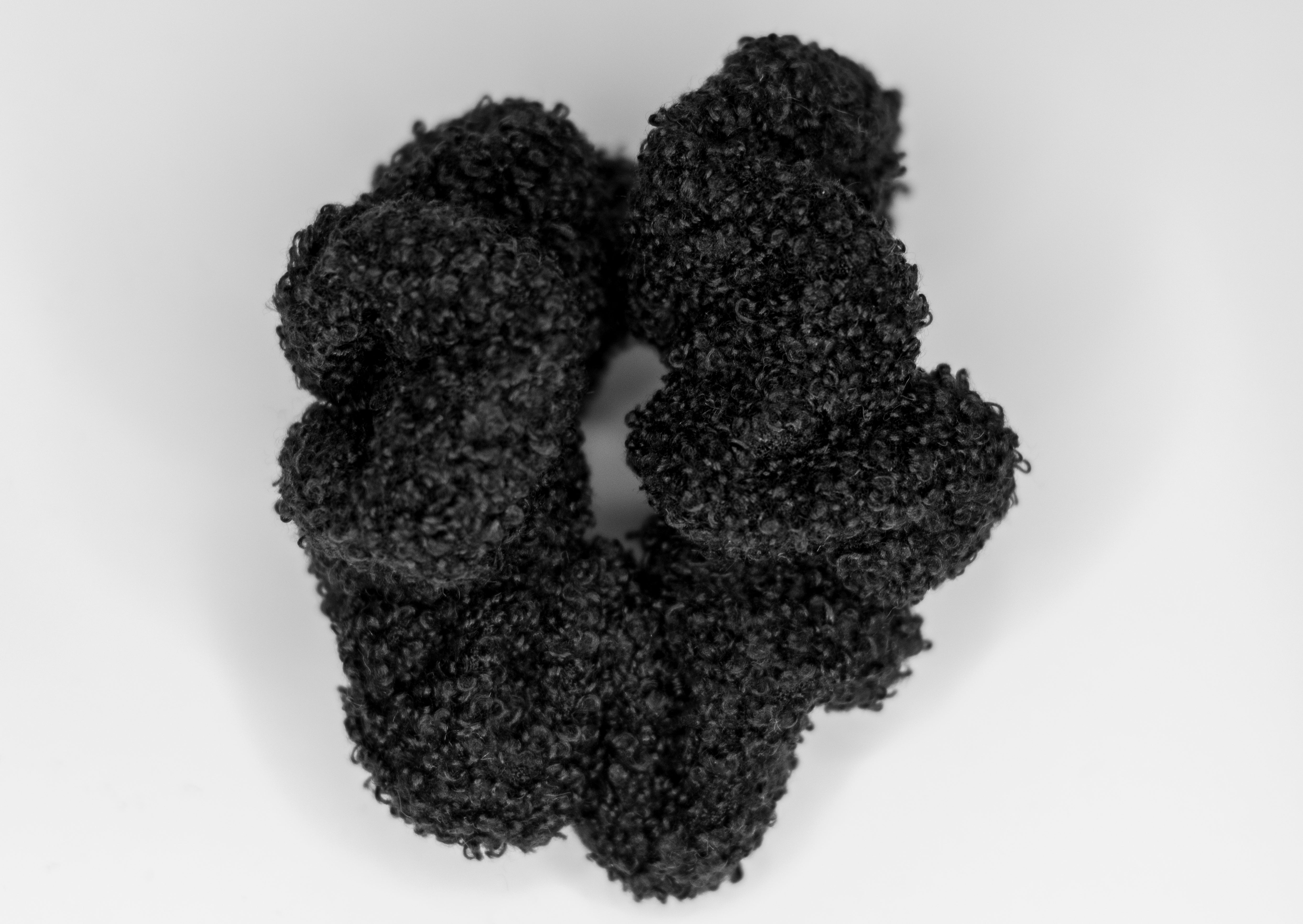 Ebony Fluffy Scrunchie