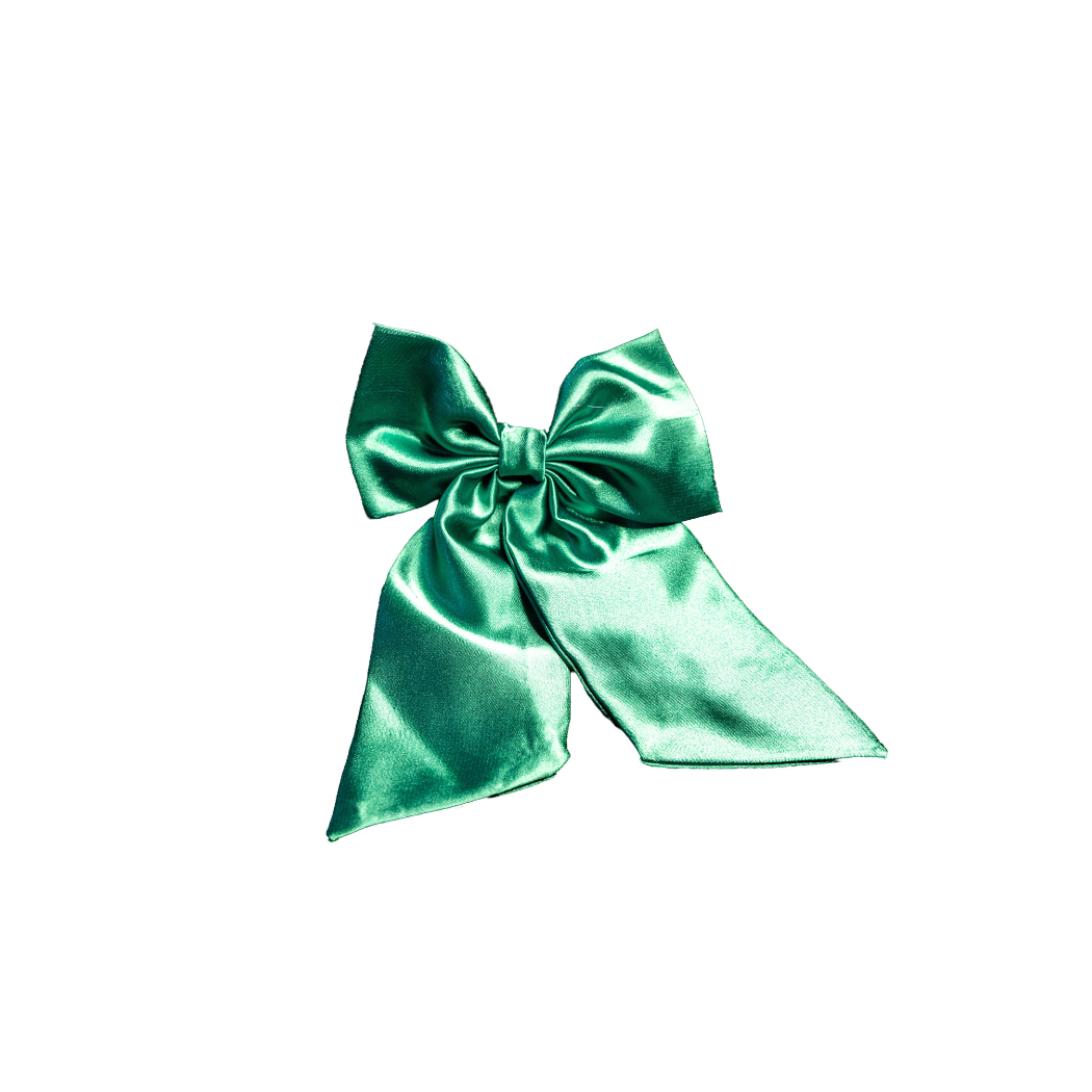 Emerald Satin Bow
