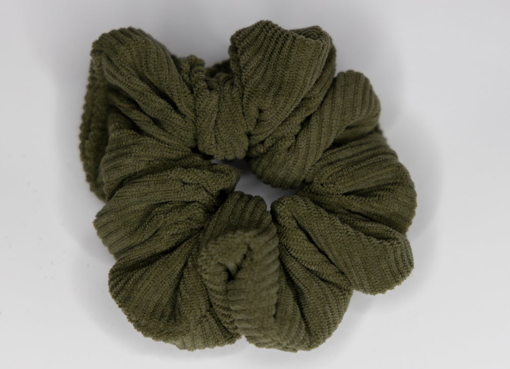 Fern corduroy scrunchie