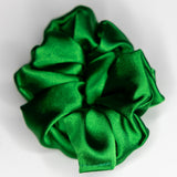 Garnet Green Jewel satin scrunchie