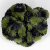 Green Checked scrunchie